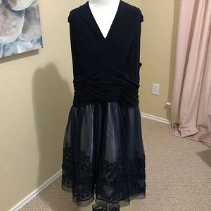 Dark blue women's cocktail dress